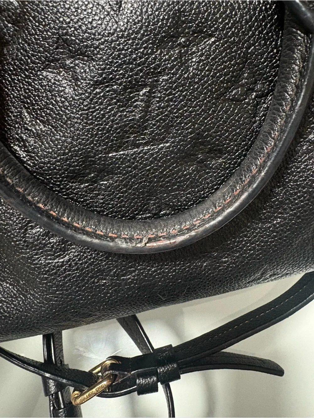 Louis Vuitton Black Embossed Satchel